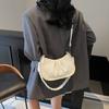 Bolso pequeño de axila tipo nicho de estilo francés para mujer 2025 Nuevo moderno versátil bandolera bolso de hombro único bolso de mano bolso nube plisado