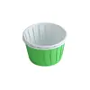 50 Tazas con Borde Enrollado Recubiertas para Freidora de Aire Gruesas Desechables para Hornear Pasteles Resistentes al Aceite y a Altas Temperaturas Tazas para Muffins Enrollados