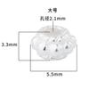 Cuentas de engranaje de plata esterlina S925, cuentas sueltas de plata lisa, espaciador para pulsera, collar, cuentas de Buda, accesorios de plata Wenwan de 4 mm