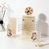 Calendário Perpétuo Rotativo de Acrílico 2027 com Ajuste Deslizante de Data, Ornamento de Mesa de Escritório, Calendário de Mesa Criativo Personalizado Promocional para Empresa