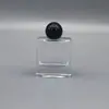 Botella de Perfume Premium de 50 ml Botella Dispensadora de Perfume Portátil Botella Cuadrada Plana de Vidrio Caryon Botella con Atomizador Cosmético