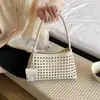 Bolsa de Mão Feminina Trançada 2026 Vazada Tendência Verão Moda Bolsa de Ombro Nova Estilo Nicho para Mulheres
