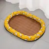 Nuevo Nido Ovalado de Verano para Gatos, Nido para Mascotas, Nido de Lino para Perros, Nido Fresco y Transpirable para Gatos, Nido con Colchoneta Refrigerante para Gatos
