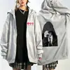 Moletom com Zíper Preto e Branco Estilo Igual ao do Jimin do Bts Cardigan Jaqueta Casual Solto para Fãs