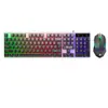 Set de Teclado y Ratón Luminosos USB con Cable para Múltiples Dispositivos, En Stock al por Mayor, RGB Colorido