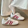 Zapatillas de entrenamiento alemanas de suela gruesa para mujer, nuevas zapatillas blancas versátiles primavera/verano 2026, zapatillas deportivas casuales con cordones, suela plana, zapatillas Forrest Gump