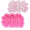 Inglês Feliz Aniversário FelizAniversário Molde de Silicone Fondant Decoração de Confeitaria Molde de Bolo Assar
