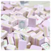 Peças de Mahjong de Acrílico Feitas à Mão, Mahjong Americano, Mahjong com Números em Inglês, Peças de Mahjong Criativas Personalizadas