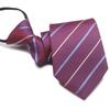 Corbata con cremallera de 8 cm al por mayor perezosa fácil de jalar sin nudo 7 cm para hombre negocios formal morado rojo rojo oscuro