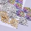 Pingente de flor de pentagrama de aço inoxidável 18K dourado colorido, pingente de colar, brincos, acessórios faça você mesmo