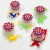 Juguete Giratorio Popular Estilo Dibujo Animado Transfronterizo que se Ilumina al Golpearlo, Etiqueta de Plástico, Sello de Silicona, Accesorios y Materiales para Equipaje Infantil