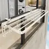 Alféizar Exterior de Ventana Barra para Colgar Ropa Gancho Estante Plegable para Secar Zapatos Artefacto para Secar Ropa en Balcón Red Antirrobo Barandilla Estante de Secado