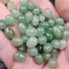 Jade Dongling gota de agua jade cuentas sueltas verde hierba con agujero pasante gota de agua tridimensional accesorios para pulsera collar cuentas hechas a mano