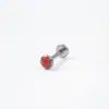 F136 Aleación de Titanio Fondo Plano Ópalo Perforación Labial Perforación de Lengua Titanio G23 Arete para Oreja Perforación de Hueso de la Oreja Joyería