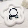Coreia do Sul Dongdaemun Mesma Cor de Chá com Leite Rosto Sorridente Argola de Cabelo Menina Fofa Corda para Coque Alta Elasticidade Elástico para Cabelo Estojo de Couro