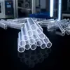 Dongguan Produce Tubo de PVC Ecológico Transparente Plano DIY Tubo de Frijol Manguera de PVC Bolsa de Embalaje Asa Manguera