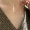 Collar de Herradura Mini Ultra-Delgado en Forma de U con Diamantes Completos Estilo Japonés, Luz Deslumbrante de Lujo, Diseño de Nicho Exquisito, Sensación de Alta Gama, Cadena Versátil para Clavícula