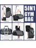 Mochila de Fitness Bolsa Deportiva Duffel con Múltiples Bolsillos Bolsillo Separado para Zapatos Compartimento Húmedo para Viajes Cortos Hombres Mujeres Camping