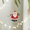 Decoração de Natal Transfronteiriça Resina Retrô Boneco de Neve Velho Pingente Decoração de Feriado Presente para Crianças Decoração de Árvore de Natal
