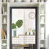 Cortina de tela para puerta al por mayor para partición de cocina y baño, cortina decorativa para el hogar, media cortina impresa sin taladro
