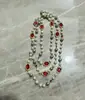 Collar NK-301 verde vintage rojo perla se puede apilar cadena larga multicapa para suéter de mujer otoño e invierno venta al por mayor de fábrica