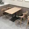Lanchonete de Macarrão Churrasco Café da Manhã Catering Fast Food Combinação de Mesa e Cadeira Loja de Sobremesas Chá com Leite Restaurante Mesa Comercial Econômica
