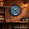 Decoración de cafetería letrero de hojalata de tapa de cerveza cafetería de estilo americano pintura de tapa de botella decorativa