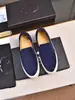 Nuevos Zapatos Casuales de Cuero Genuino para Hombre de P', Punta Redonda, Caña Baja, Mocasines Transpirables, Slip-On de Primera Capa de Piel de Vaca, Versátiles para Negocios