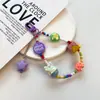 Pulsera nueva de moda con mini cuentas de letras, lindo colgante de bolsa para niñas, llavero de coche, regalo para máquina de garras