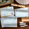 Conjunto de Papel de Carta e Envelope Romântico Avançado de Aniversário Confissão de Casal Cabeçalho Retro Literário Simples Fofo