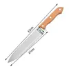 Amazon Conjunto de Ferramentas para Churrasco de Aço Inoxidável Ferramenta Combinada Conjunto para Churrasco ao Ar Livre Cabo de Madeira de Rio Conjunto para Churrasco