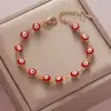 Retención de Color Galvanizado Ojo de Diablo Trébol de Cuatro Hojas Ojo de Diamante Pulsera Moda Femenina Simple Comercio Electrónico Transfronterizo Joyería Comercio Exterior