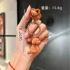 Lindo Llavero Oso de Peluche Colgante de Campana Corea del Sur Lindo Anillo de Llavero Cuerda Personalizado Regalo Creativo para Hombres y Mujeres