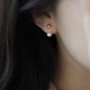 Pendientes de Plata 925 con Aguja y Diseño Único, Lujo Ligero, Sensación de Alta Gama, Elegantes Perlas de Botón Estilo Ins, Nuevo Modelo de Moda