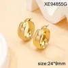 Brincos Transfronteiriços Novos de Aço Titânio para Mulheres, Banhados a Ouro 18K, High-End, Versáteis, Brincos da Moda, Brincos de Luxo Leve Estilo Europeu e Americano