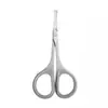 Tijeras de Belleza de Acero Inoxidable, Tijeras de Maquillaje, Tijeras para Recortar Cejas, Tijeras Puntiagudas Curvas para Parches de Párpados, Tijeras Pequeñas para Hombres y Mujeres, Tijeras de Nariz con Punta Redonda