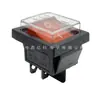 Interruptor de Balancín KCD4 Forma de Barco Luz Roja de Cuatro Patas con Tapa Impermeable 25X31MM Cubierta Antipolvo Marco Negro Cubierta Transparente a Prueba de Aceite