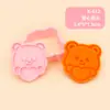Forma de Biscoito Urso de Manteiga Inserção de Sobremesa Urso Biscoito Fondant Prensado à Mão Simulação 3D Ferramenta de Prensagem para Assar