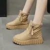 Botas de Nieve para Mujer 2026 Modelo Invierno, Cálidas, Antideslizantes, Forradas de Felpa, Suela Gruesa, Botines de Cuero para Exteriores