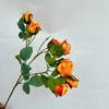 Flores de Rosa Artificiales, 7 Rosas Pequeñas Copo de Nieve, Flores Artificiales para Exhibición Interior, Flores Artificiales para Decoración de Salón de Bodas y Banquetes