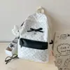 Diseño delicado de encaje, mochila linda para niñas, estilo suave de chica estilo coreano, perfecta para vacaciones, viajes con amigos y sesiones de fotos, creando un ambiente atmosférico