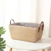 Cesto Grande para Roupas de Casa Brinquedos Lanches Artigos Diversos Caixa de Armazenamento Cesto de Lavanderia Simples Japonês Cesto de Artigos Diversos Cesto de Armazenamento