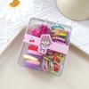 Bebé no daña el cabello pequeña banda de goma cuerda para el cabello de niña caja de almacenamiento bandas de goma para niños niña mini clip para el cabello lote