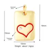 M18 L26 K07 Accesorios para joyería DIY colgante de cobre puro colgante pequeño luna triángulo corazón de melocotón redondo marca