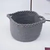 Cesta tejida de cuerda de algodón personalizada para sala de estar, dormitorio, decoración de almacenamiento del hogar, cesta de almacenamiento, cesta de almacenamiento trenzada, caja de almacenamiento para snacks
