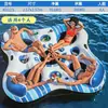 Isla Flotante Inflable Grande Bestway con Toldo para 8-10 Personas, Balsa Marina para Uso Doméstico de Adultos, Bote con Toldo