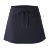 Falda Corta de Capa de Aire Estilo Lu Minimalista con Cordón, Línea A, para Mujer, Adelgazante y Versátil, Hecha de Modal, Falda Pantalón Casual para Verano