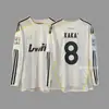 Jersey Retro Manga Larga Uniforme de Fútbol Beckham Zidane Messi C Ronaldo Jersey Clásico
