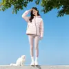 Chaqueta de Algodón Ligera Suelta con Capucha Estilo Pareja Cremallera Diagonal Mujer 2026 Nueva Moda Talla Grande Abrigo de Algodón con Canalé
