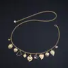Cadena de Cintura Elegante de Metal con Girasol para Mujer de Comercio Exterior, Accesorio de Cintura Ajustable para Vestido, Cinturón de Cadena Multicapa de Gama Alta